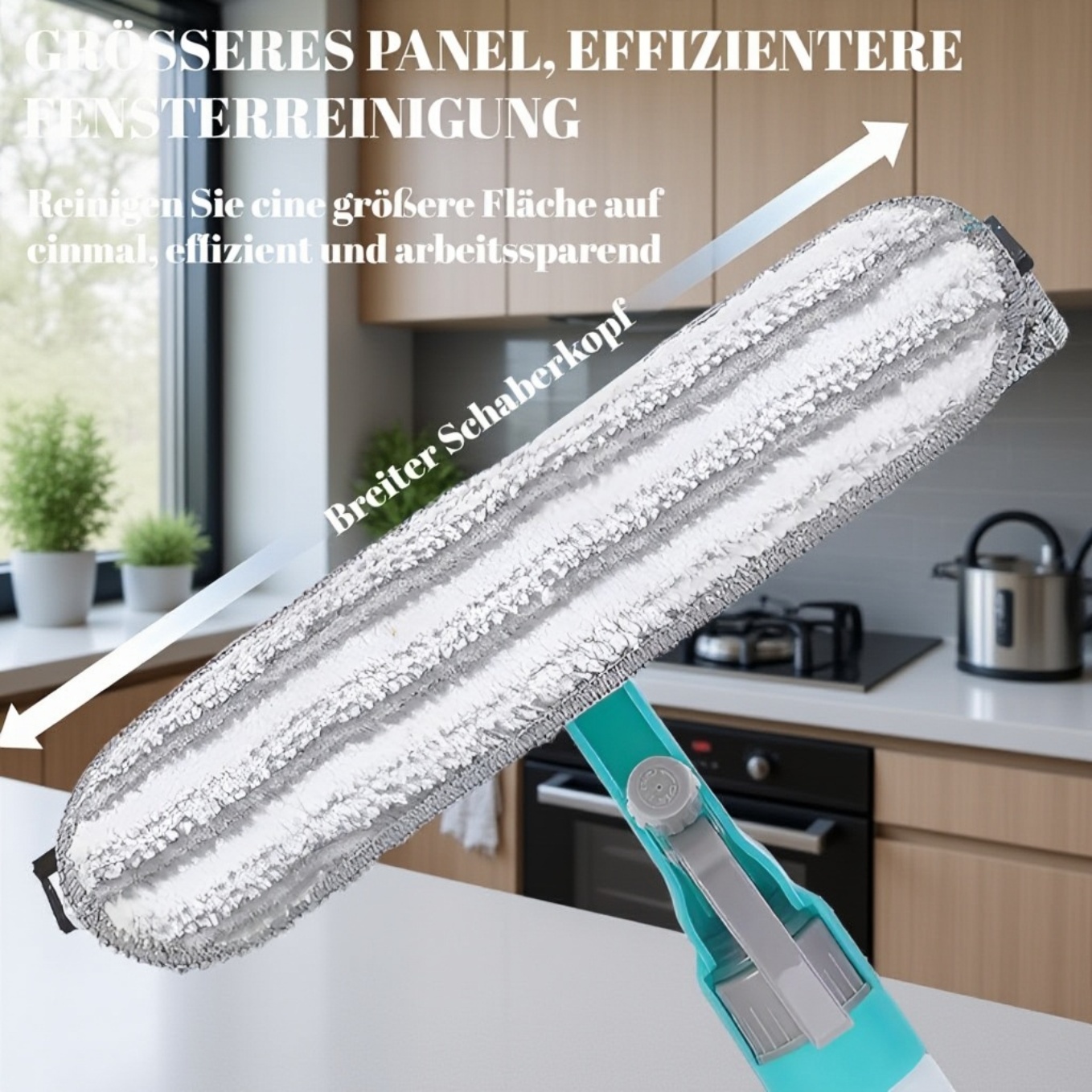 Multifunktionale Glas-Doppelbürste für den Haushalt