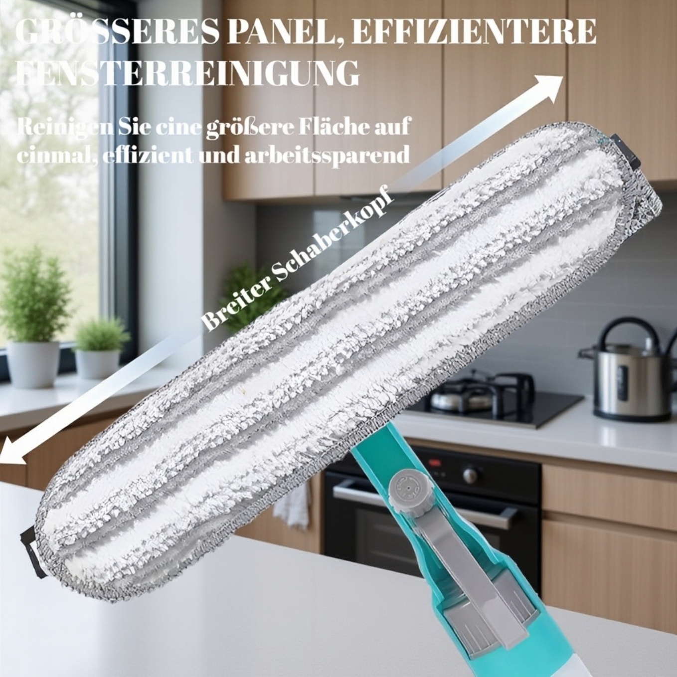 Multifunktionale Glas-Doppelbürste für den Haushalt