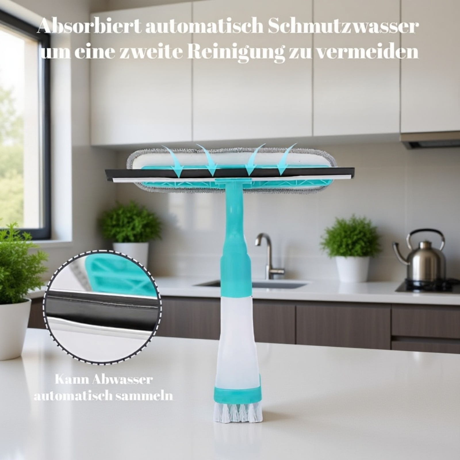 Doppelbürste für die effiziente Reinigung von Flaschen und Tassen