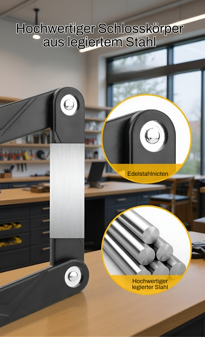Robustes Diebstahlschutzschloss für unterwegs