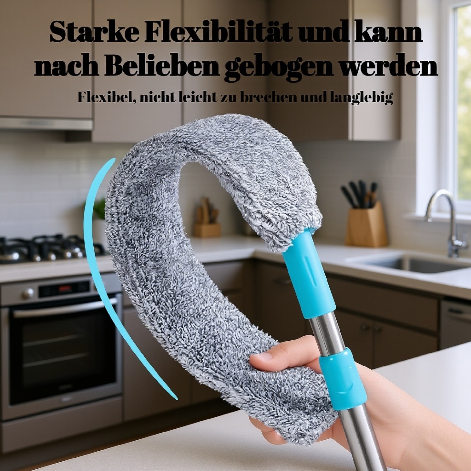 Staubwischer reinigt schwer erreichbare Ecken