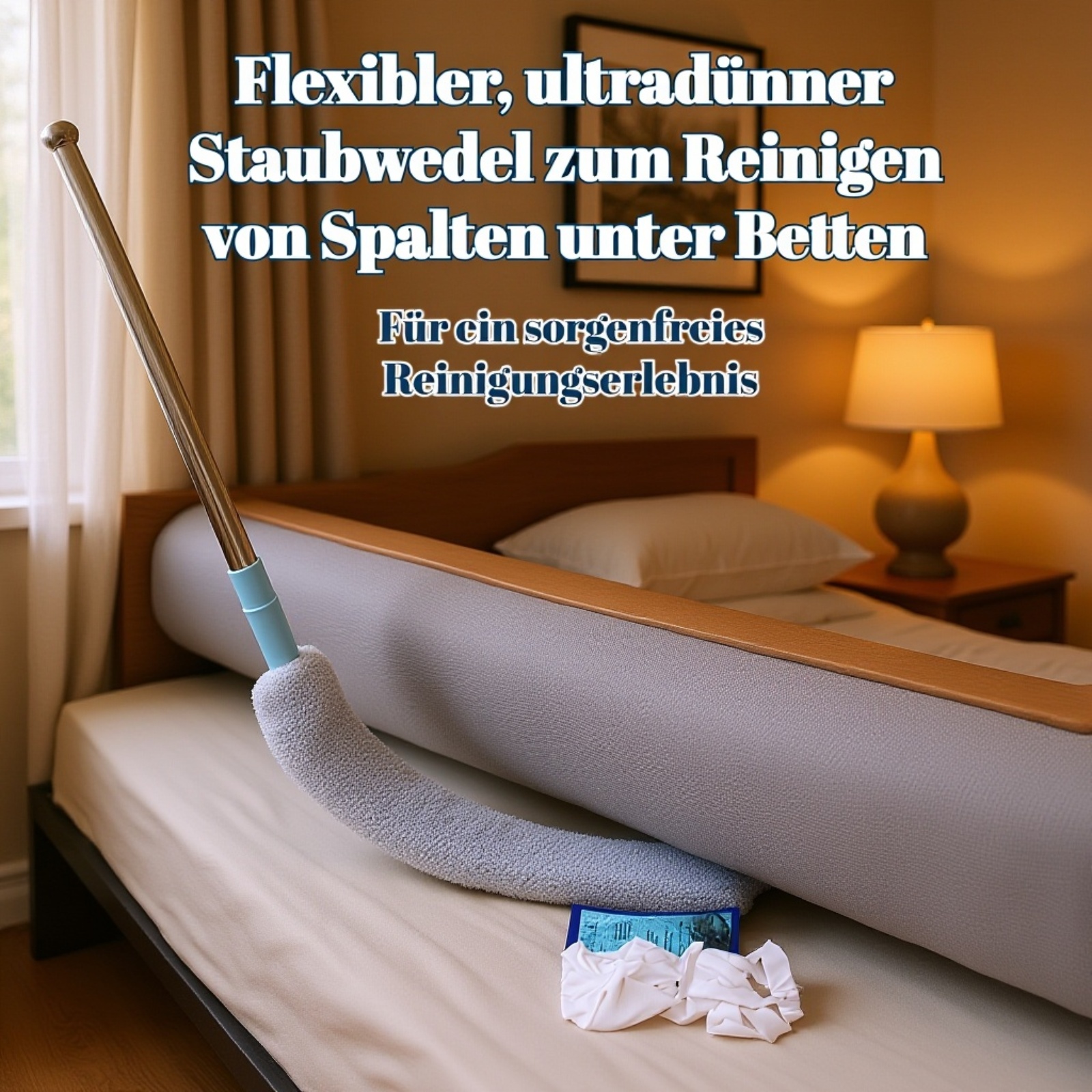 Verlängerbarer Staubwischer für den Haushalt