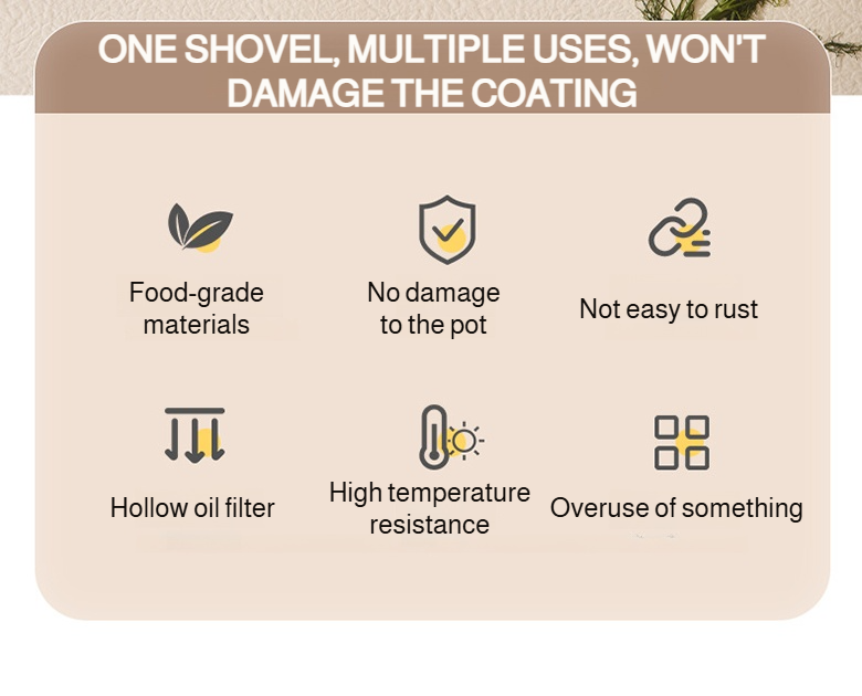 Nonstick spatula stirring food in frying pan