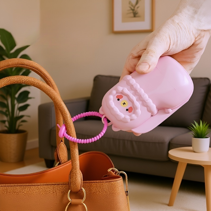 Cute alpaca pill container open showing compartments