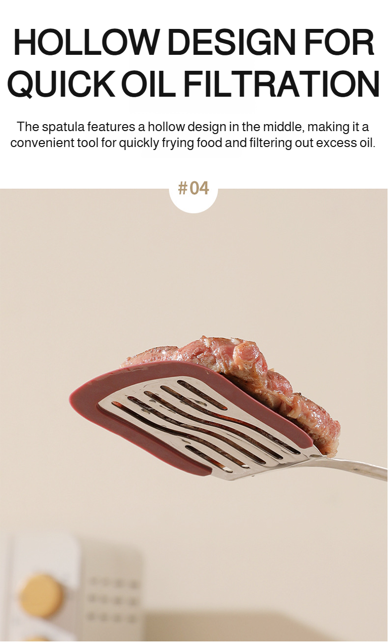 Silicone spatula with sturdy wooden handle for baking