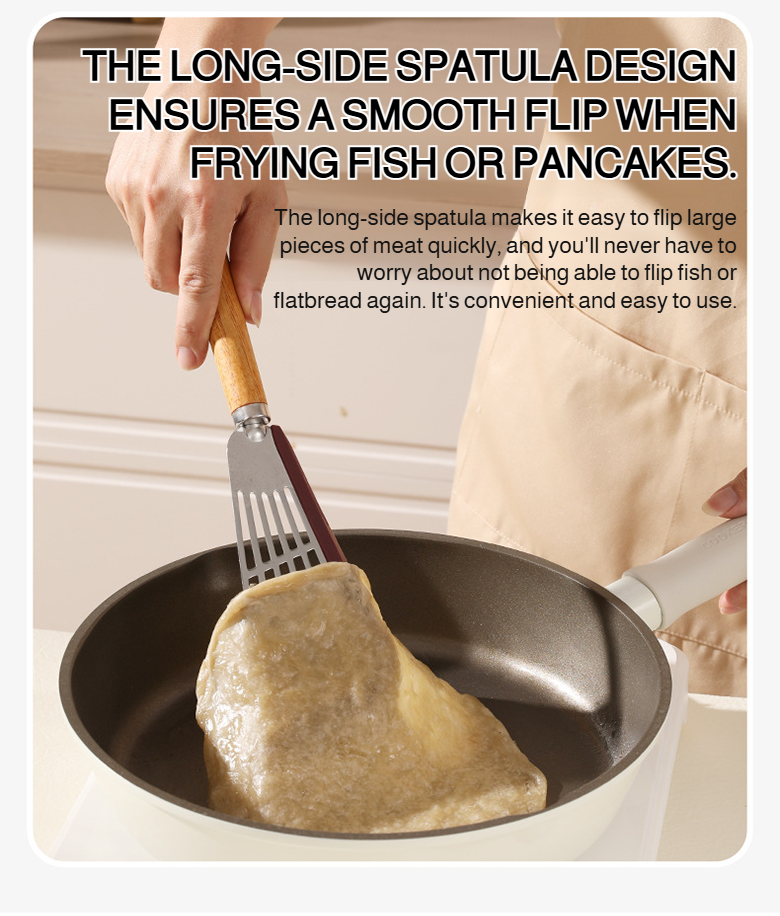 Easy to clean nonstick spatula in modern kitchen