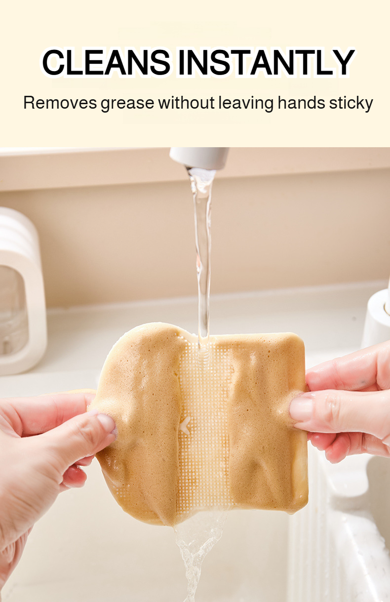 Hygienic silicone brush for washing dishes