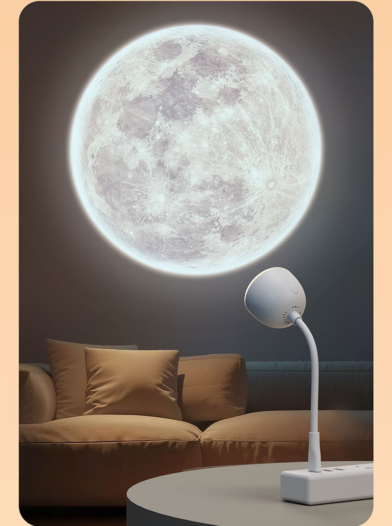 Children enjoying the star and moon projector lamp