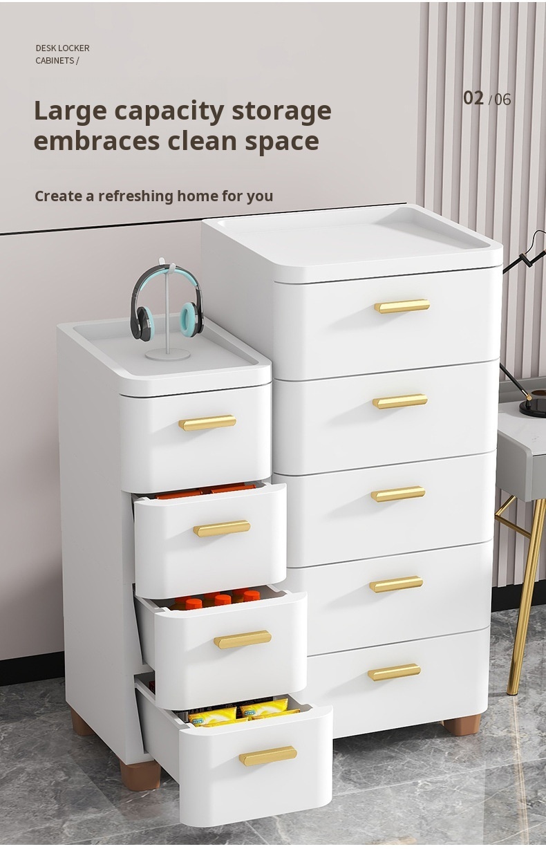 Close-up of durable drawer handles