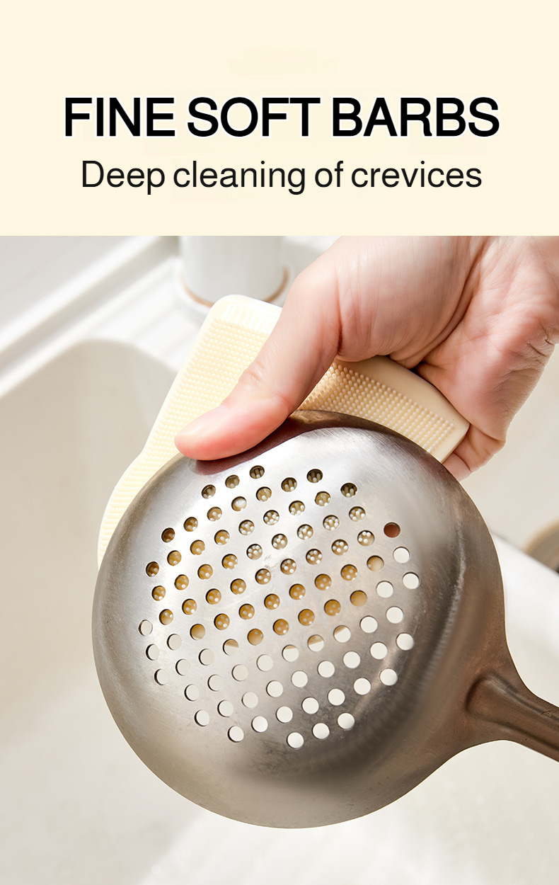 Multipurpose silicone brush for kitchen use