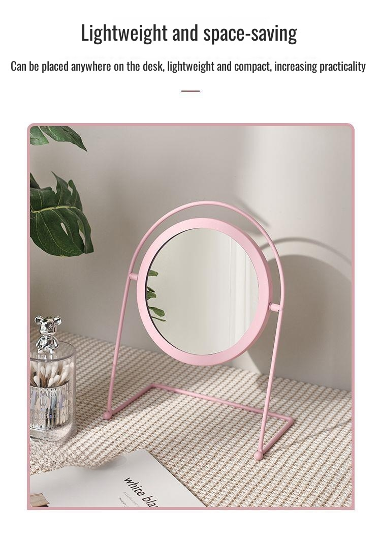 Sleek and durable makeup mirror for home