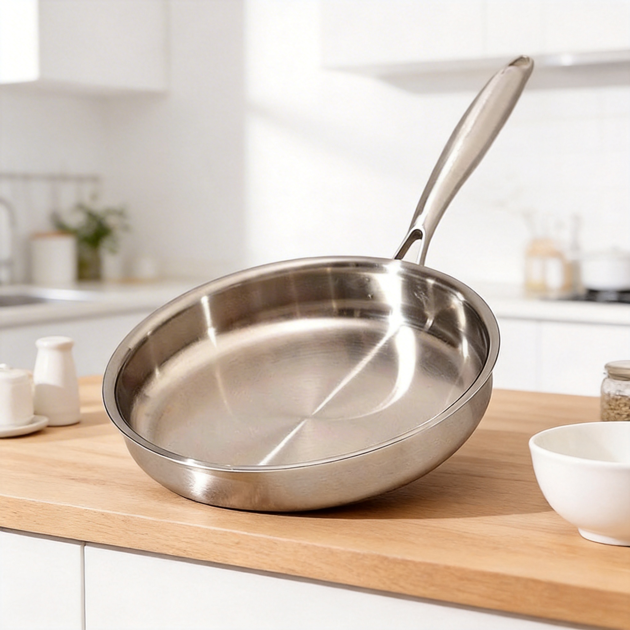 Triple-Layer Composite Steel Nonstick Skillet