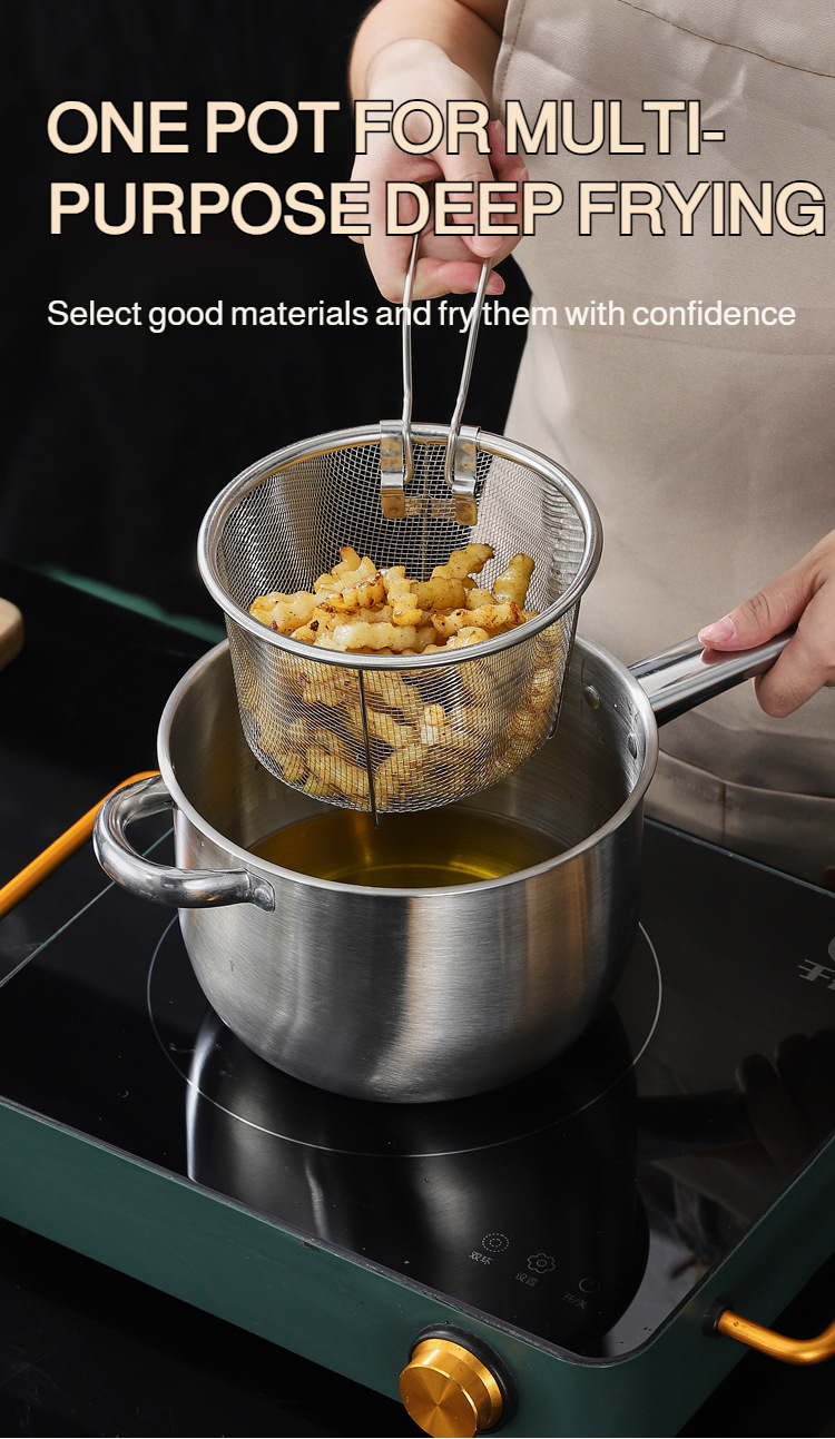 Deep Fryer Cooking French Fries and Chicken