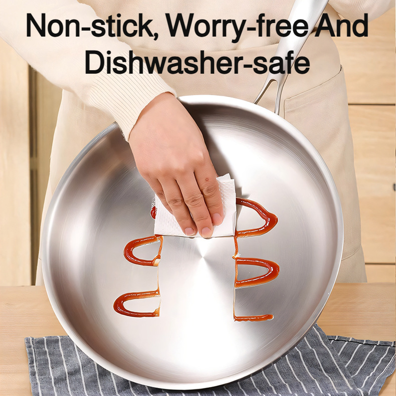 Triple-Layer Composite Steel Nonstick Skillet