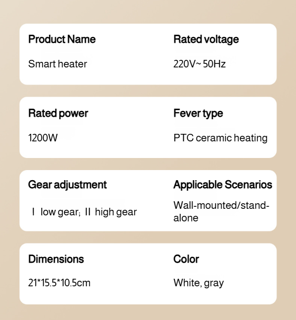 Space-saving wall-mounted heater for small rooms