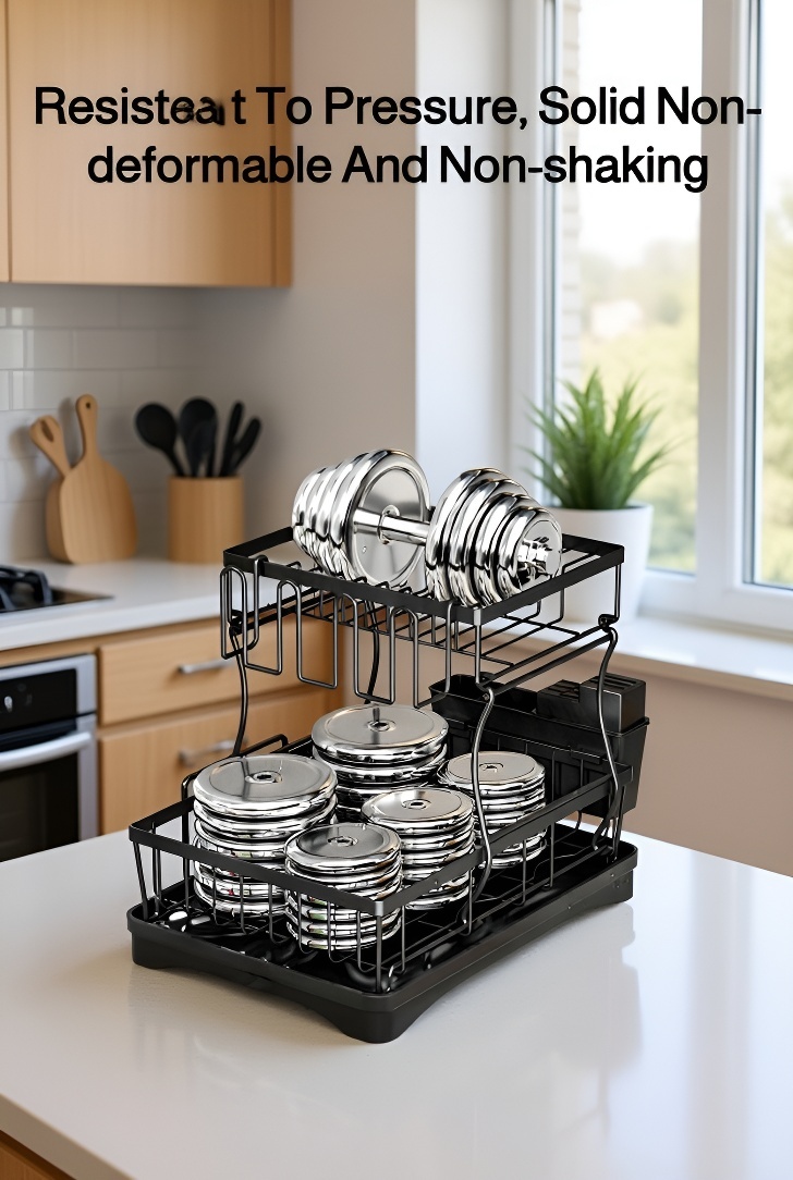 Modern dish drying rack for organized countertops