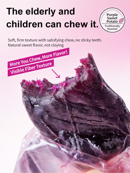  [0 Sugar 0 Fat] California Organic Soft Dried Purple Sweet Potato | 0 Additives | High AnthocyaninSuperfood | High Fiber for Digestion | Non-GMO Gluten Free 🍠💜