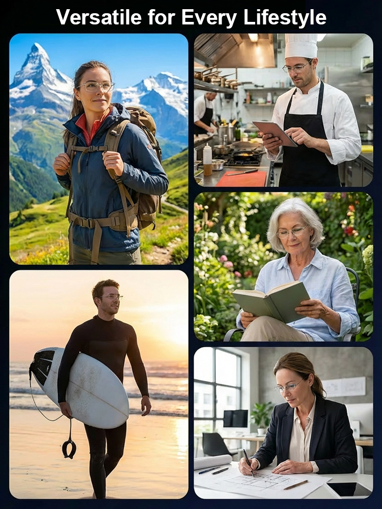 German Smart Progressive Glasses Autofocus™ | Automatic Focus Adjustment | Blue Light Filter | 1+1 Free Set 👓🇩🇪