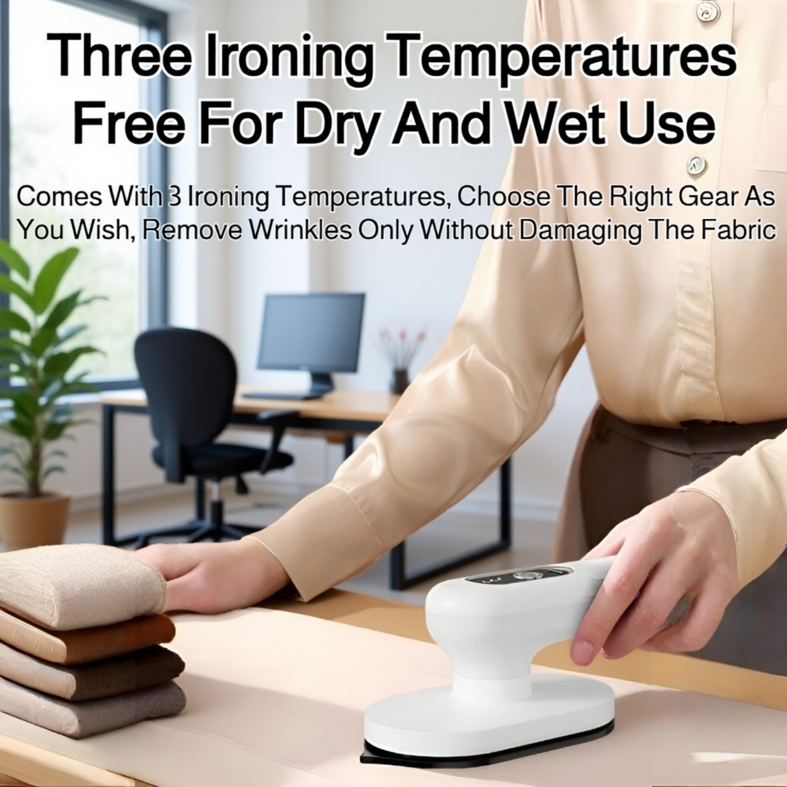 Wireless charging base for portable iron