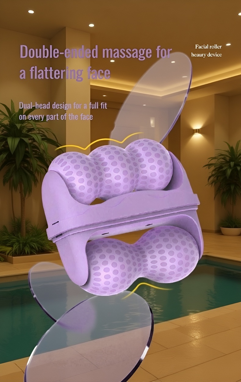 Beauty routine using 2-in-1 ice massage roller