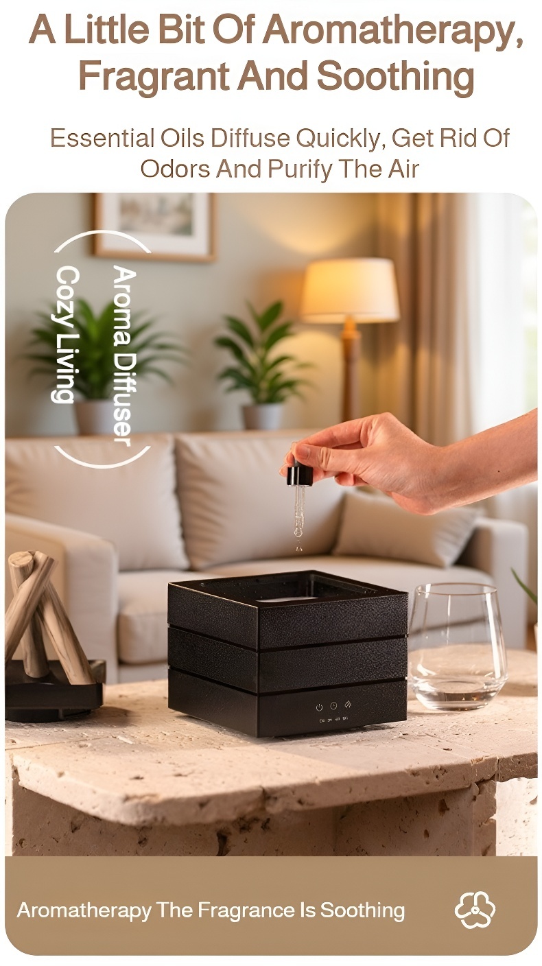 Modern bonfire-inspired aroma diffuser for home