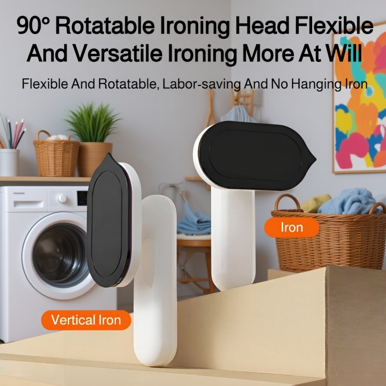 Lightweight cordless iron steaming a shirt