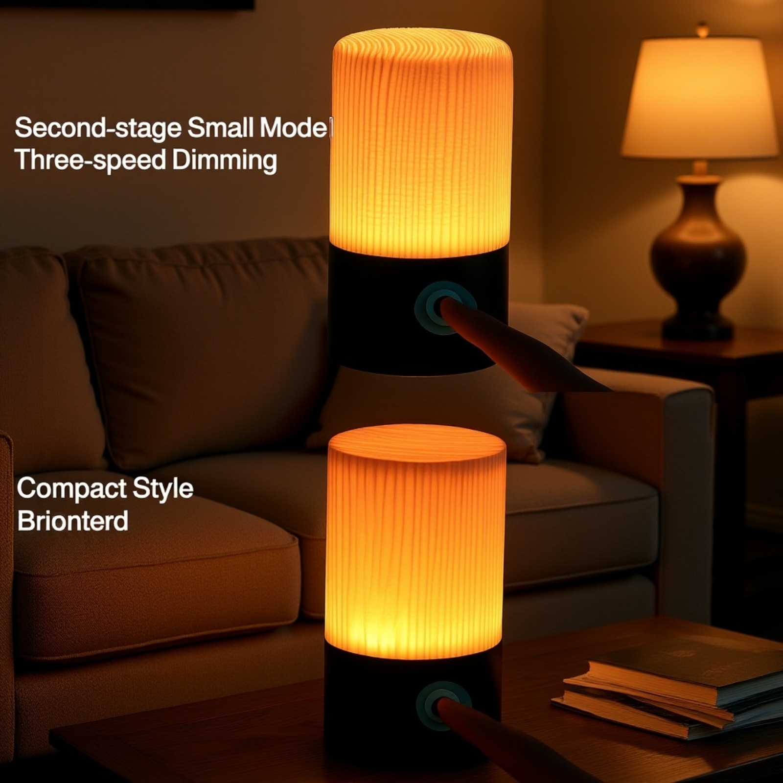 Minimalist design wooden LED lamp