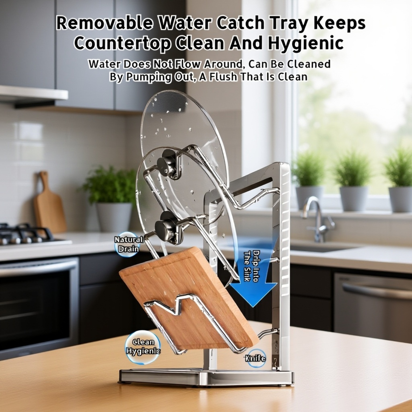 Durable multifunctional rack for kitchen utensils