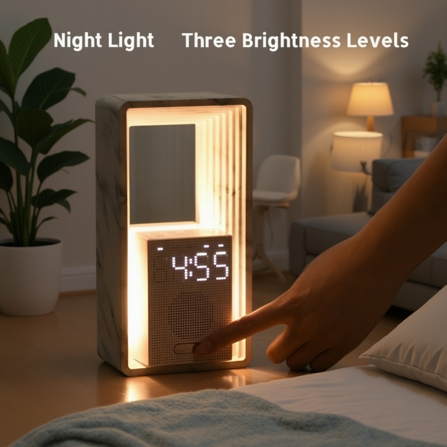  Light Wake-Up Alarm Clock with Snooze and Multiple Alarms