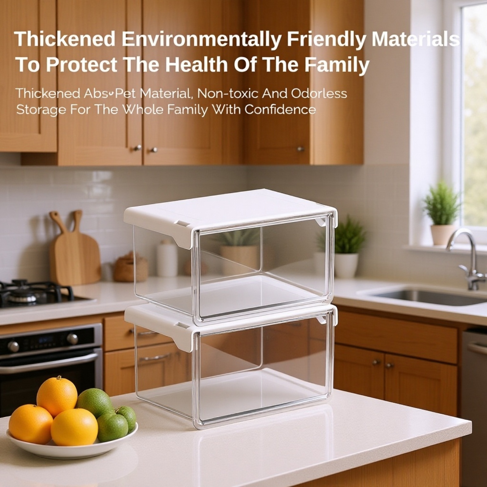 Transparent 33° Tilt Storage Organizer for Desk, Convenient Access and Installation