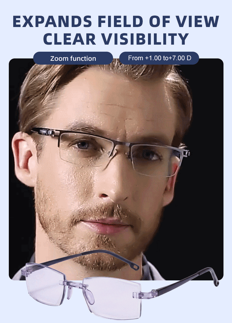 Smart Multifocal Progressive Reading Glasses | Auto-Adjusting & Blue Light Blocking✨Automatically adjusts to your eyesight within0.01 seconds, covering a vision range of 0–1000 degrees