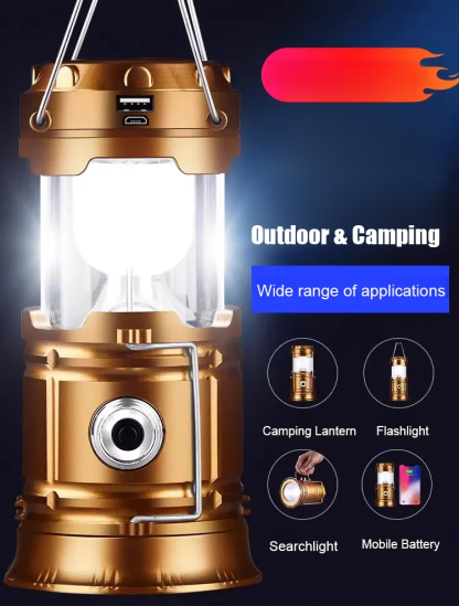 Ultimate Survival Solar Collapsible Lantern & 30000mAh Emergency Power Bank | 500LM Solar Light with Bug Repellent 