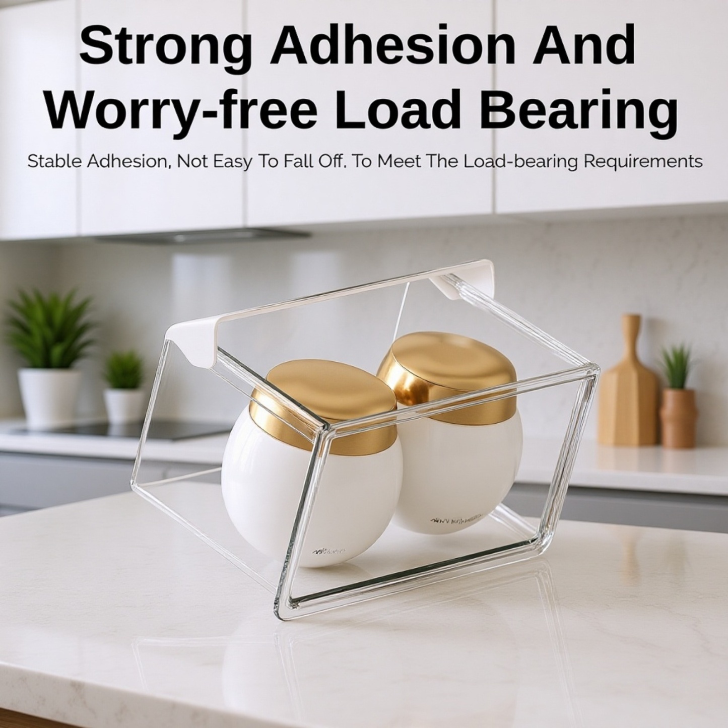 Transparent 33° Tilt Storage Organizer for Desk, Convenient Access and Installation