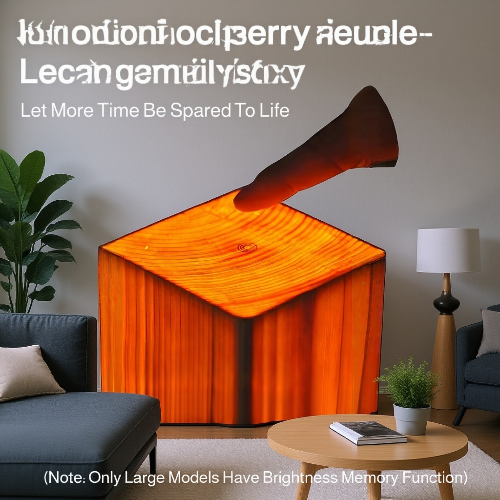 Modern wooden night light for cozy ambiance