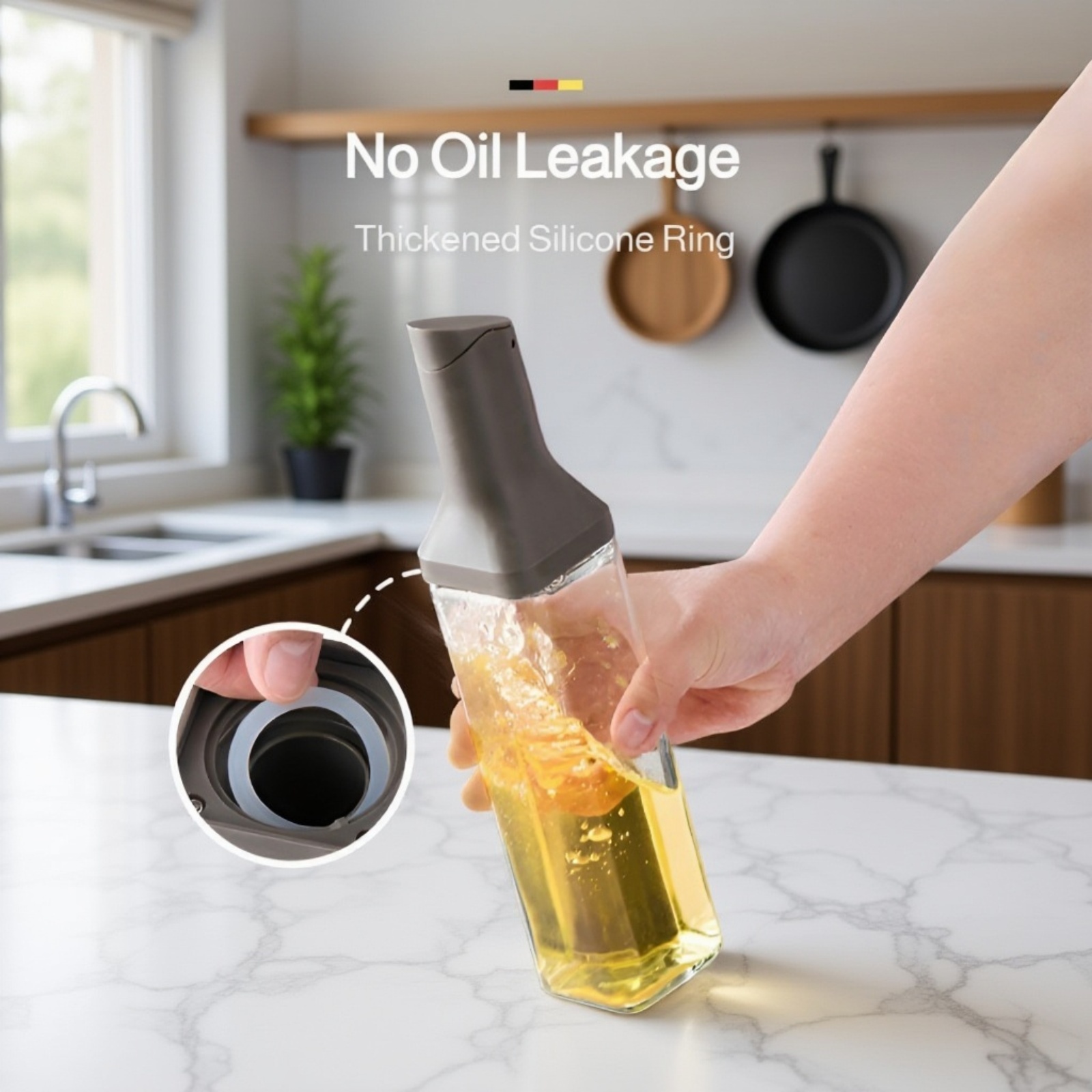 Kitchen Organizer Glass Seasoning Container