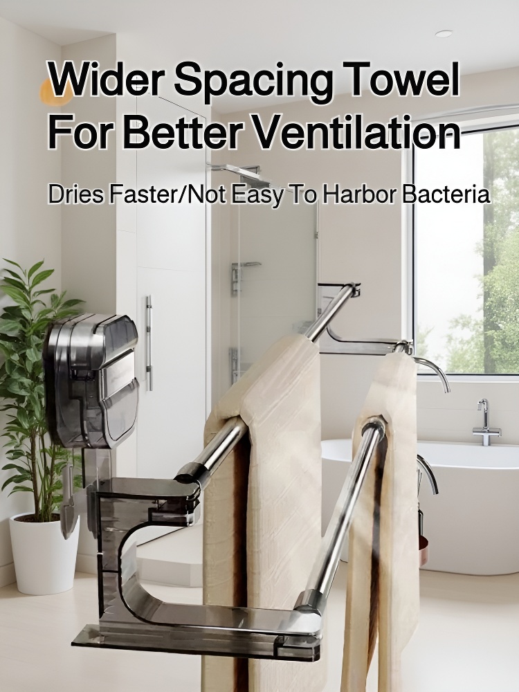 Third-Generation Retractable Rotating Suction Cup Towel Rack