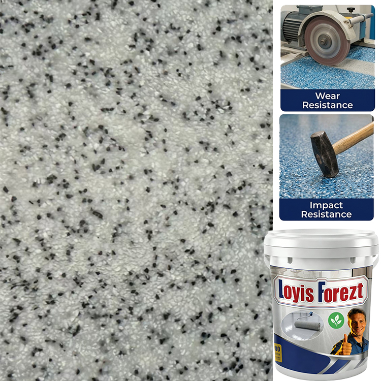 Ultra-Durable Marble Epoxy Floor Paint with Color Sand