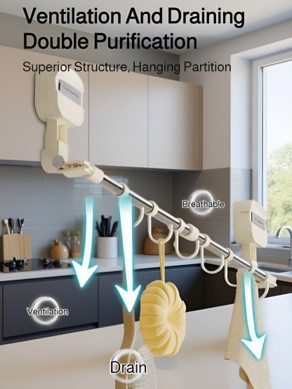 Third-Generation Retractable Rotating Suction Cup Towel Rack