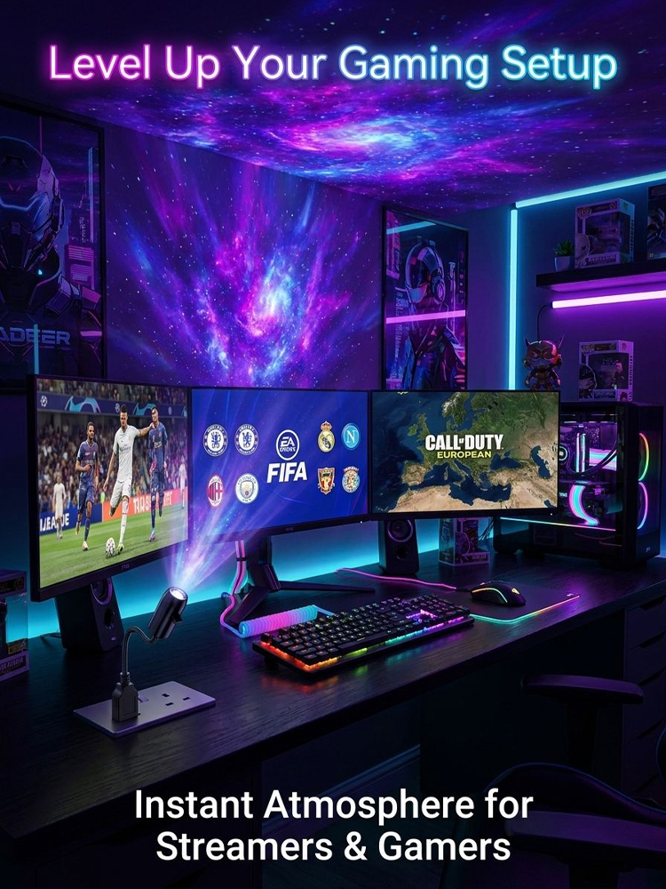 Ultra-HD Ocean Projector | Transform Your Room with 15+ Lifelike Underwater & Starry Modes