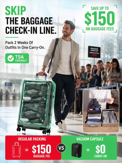 Back-to-School Travel Essential! Vacuum Compression Storage Bags