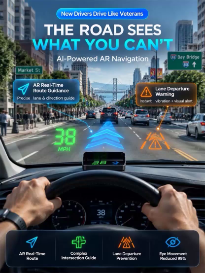 Silicon Valley Tech Futuristic Car HUD | 0-Latency Navigation & Safe Driving System
