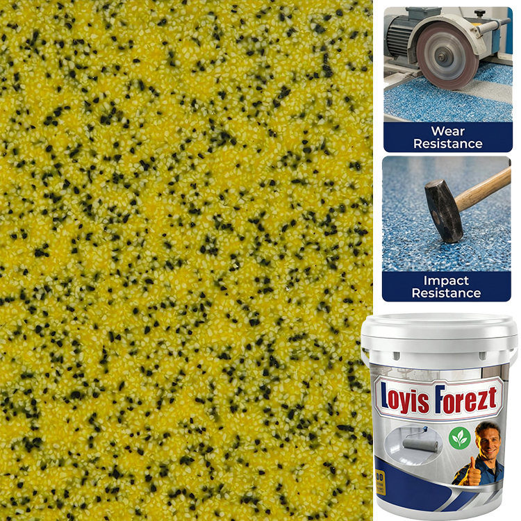 Ultra-Durable Marble Epoxy Floor Paint with Color Sand