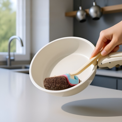 Household Long Handle Cleaning Brush – Stain Removal for Dishes and Pots