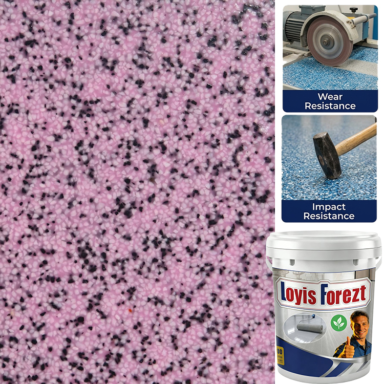 Ultra-Durable Marble Epoxy Floor Paint with Color Sand