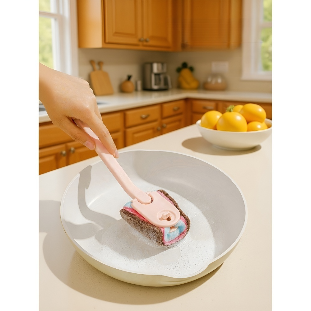 Household Long Handle Cleaning Brush – Stain Removal for Dishes and Pots