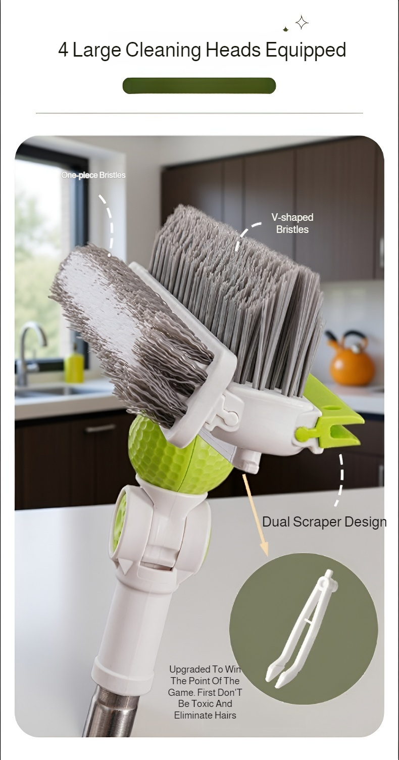 Non-scratch silicone brush for toilet and floor