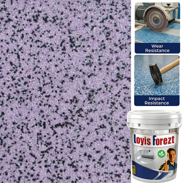 Ultra-Durable Marble Epoxy Floor Paint with Color Sand