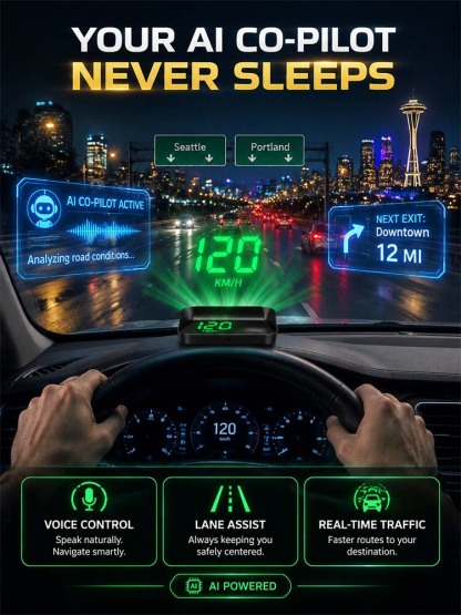 Silicon Valley Tech Futuristic Car HUD | 0-Latency Navigation & Safe Driving System