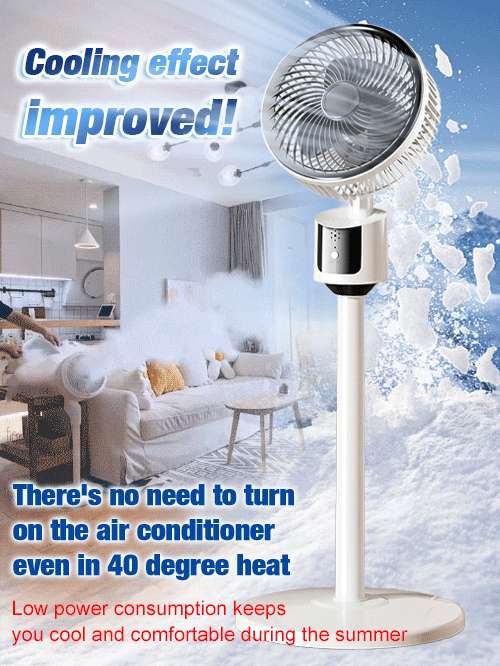 Smart Air Circulator Fan with AI Temperature Sensor – Whisper Quiet, Energy Saving, 360° Oscillation