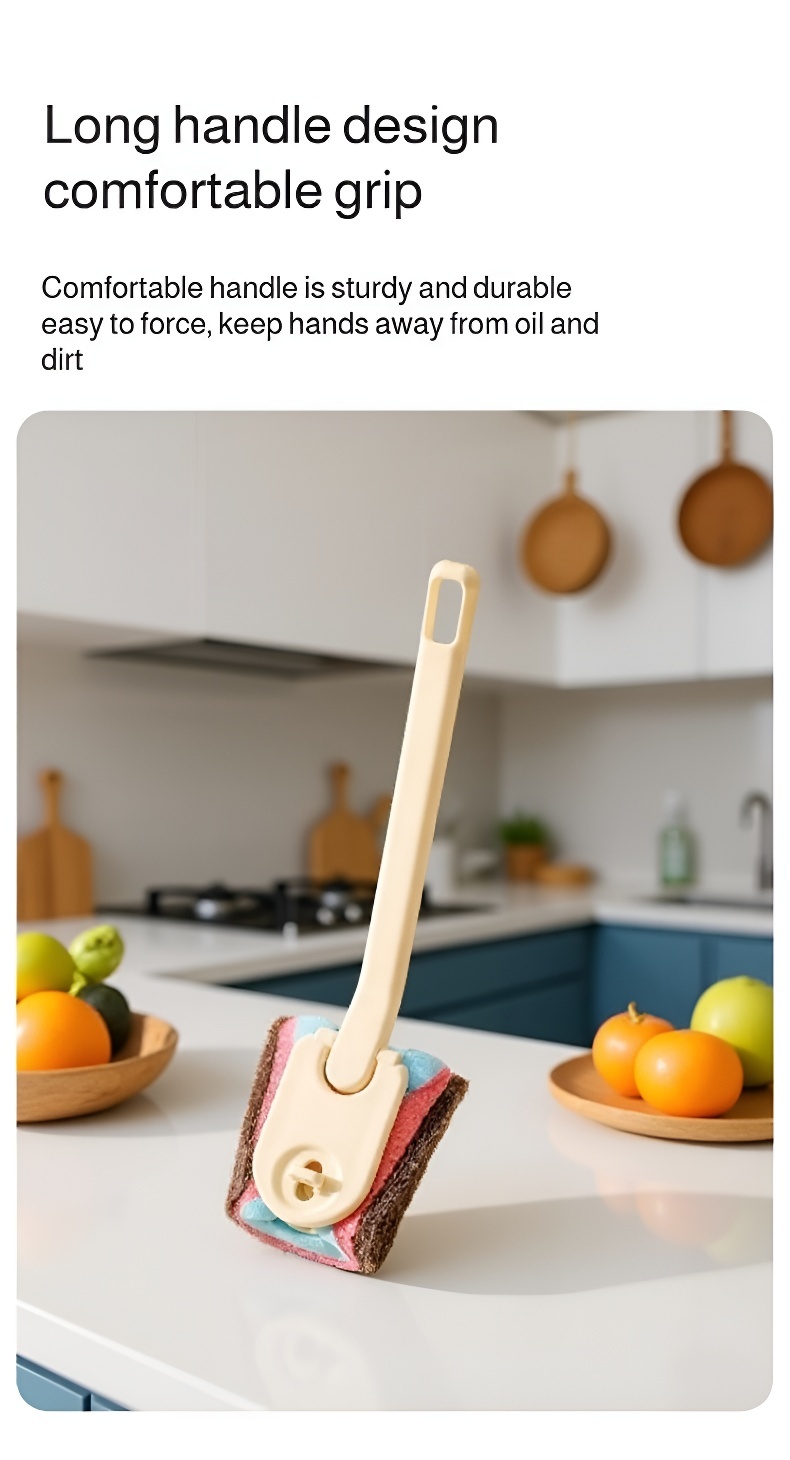 Easy grip long handle dish brush